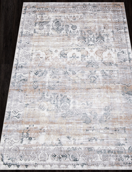 Турецкий прямоугольный ковёр D008A D.GREY SHIRINK / GREY FDY