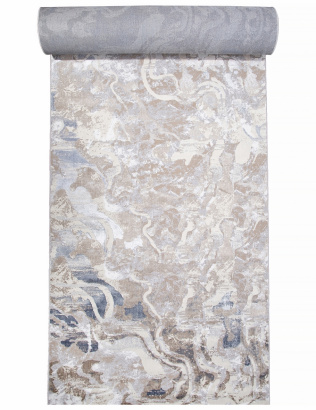 Турецкая прямоугольная дорожка D070A CREAM SHIRINK / BLUE FDY