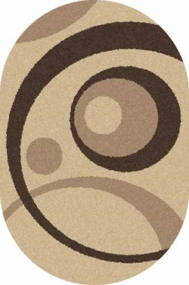 Российский овальный ковёр t151 BEIGE