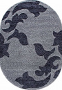 Российский овальный ковёр t620 BLUE-NAVY