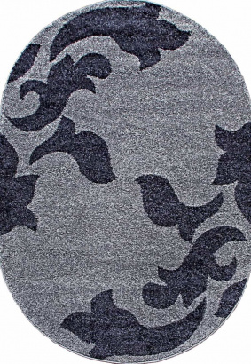 Российский овальный ковёр t620 BLUE-NAVY