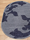 Российский овальный ковёр t620 BLUE-NAVY