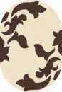 Российский овальный ковёр t620 CREAM-BROWN
