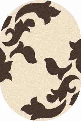 Российский овальный ковёр t620 CREAM-BROWN