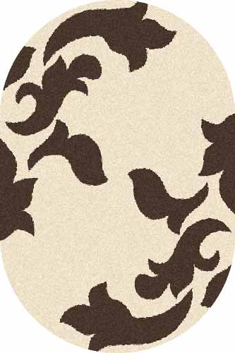 Российский овальный ковёр t620 CREAM-BROWN