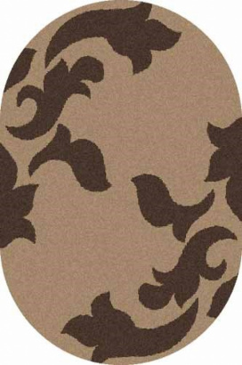 Российский овальный ковёр t620 D.BEIGE-BROWN