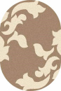 Российский овальный ковёр t620 D.BEIGE-CREAM