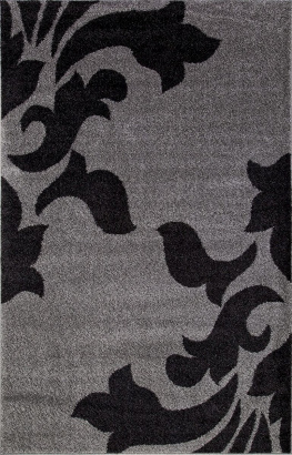 Российский прямоугольный ковёр t620 GRAY-BLACK