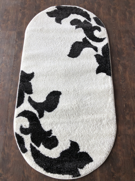Российский овальный ковёр t620 NATURAL-BLACK