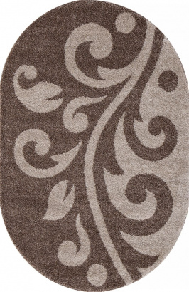 Российский овальный ковёр t621 DARK BEIGE