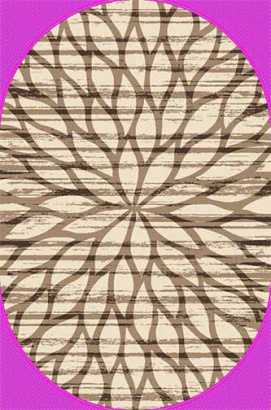 Российский овальный ковёр t626 CREAM-D.BEIGE