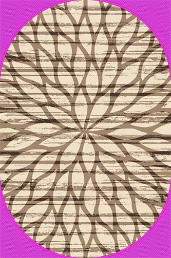Российский овальный ковёр t626 CREAM-D.BEIGE