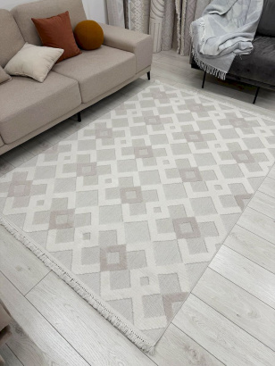 Турецкий прямоугольный ковёр EN 261 CREAM BEIGE