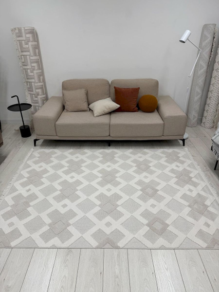 Турецкий прямоугольный ковёр EN 261 CREAM BEIGE