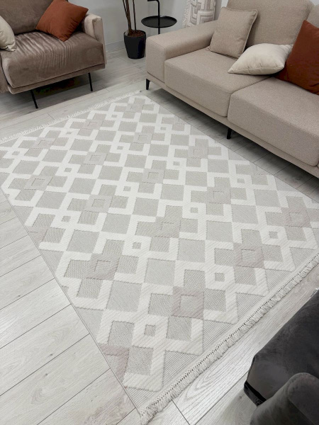 Турецкий прямоугольный ковёр EN 261 CREAM BEIGE