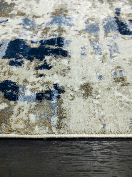 Турецкий прямоугольный ковёр 0762A CREAM - BLUE