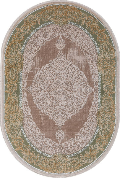 Турецкий овальный ковёр 33031 040 GREEN