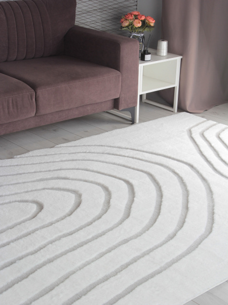 Китайский прямоугольный ковёр PX4002 CREAM / GREY