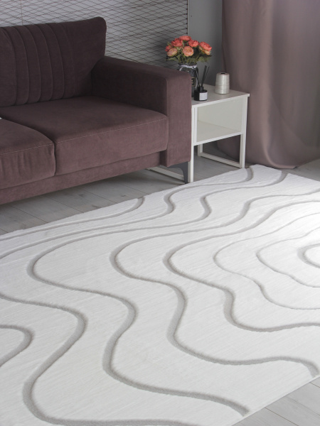 Китайский прямоугольный ковёр PX4004 CREAM / GREY