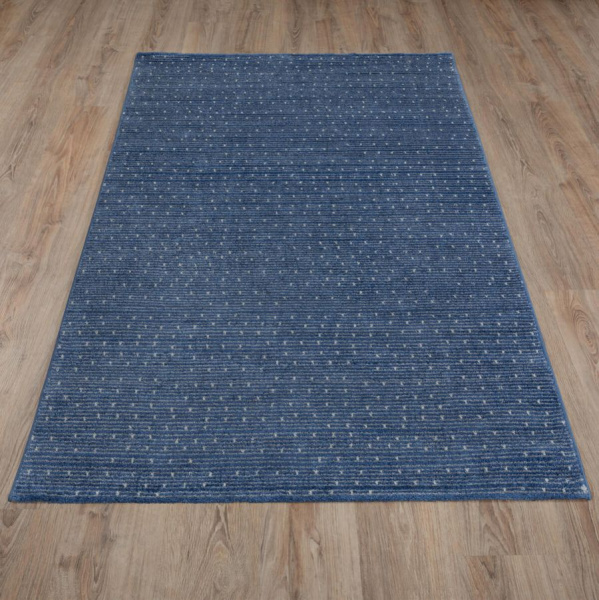 Турецкий прямоугольный ковёр  D438B D.BLUE/L.GREY