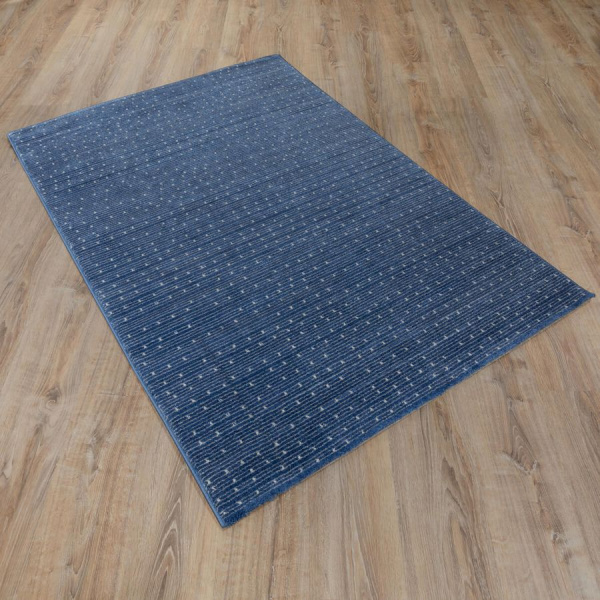 Турецкий прямоугольный ковёр  D438B D.BLUE/L.GREY