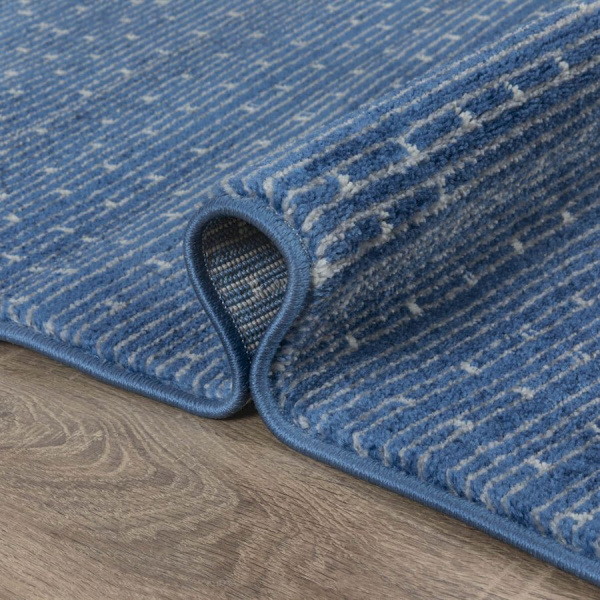 Турецкий прямоугольный ковёр  D438B D.BLUE/L.GREY