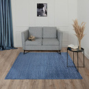 Турецкий прямоугольный ковёр  D438B D.BLUE/L.GREY