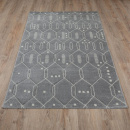 Турецкий прямоугольный ковёр  D439C L.GREY/CREAM