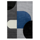 Турецкий прямоугольный ковёр  L255A L.GREY/D.BLUE