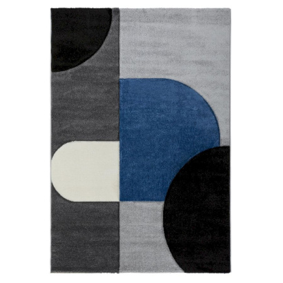 Турецкий прямоугольный ковёр  L255A L.GREY/D.BLUE