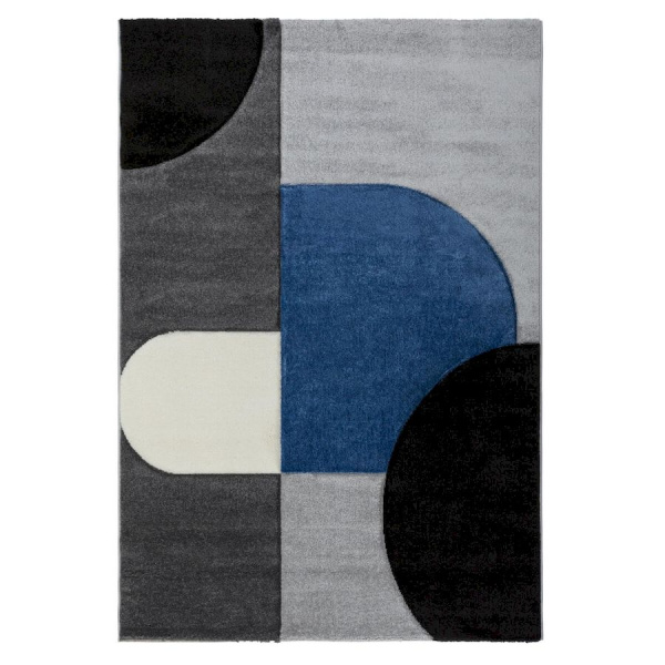 Турецкий прямоугольный ковёр  L255A L.GREY/D.BLUE