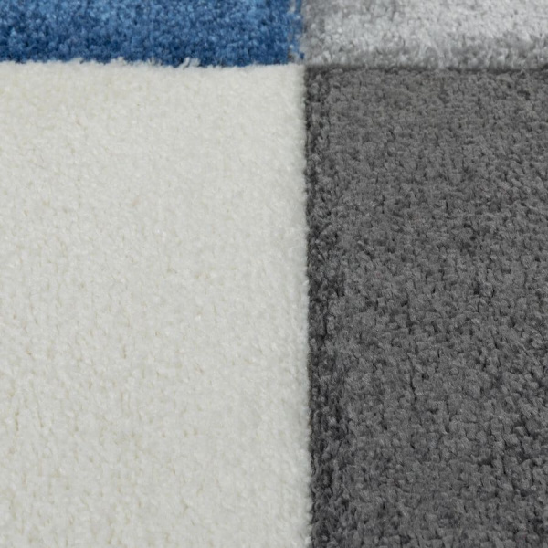 Турецкий прямоугольный ковёр  L255A L.GREY/D.BLUE