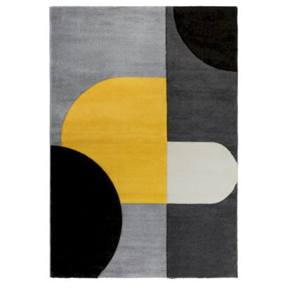 Турецкий прямоугольный ковёр  L255A L.GREY/YELLOW
