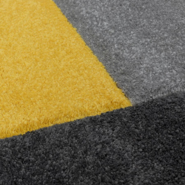 Турецкий прямоугольный ковёр  L255A L.GREY/YELLOW