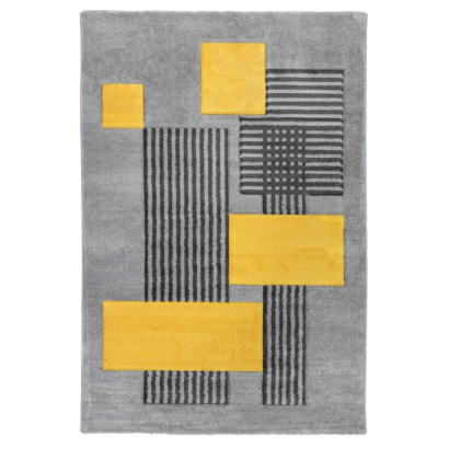 Турецкий прямоугольный ковёр  L262A L.GREY/YELLOW