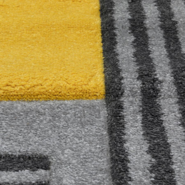 Турецкий прямоугольный ковёр  L262A L.GREY/YELLOW