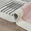 Турецкий прямоугольный ковёр  L262A WHITE/PINK