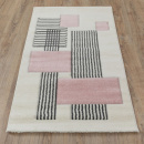 Турецкий прямоугольный ковёр  L262A WHITE/PINK