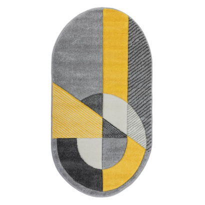 Турецкий овальный ковёр  L267A L.GREY/YELLOW 