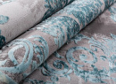Турецкий овальный ковёр 9365A BLUE - CREAM