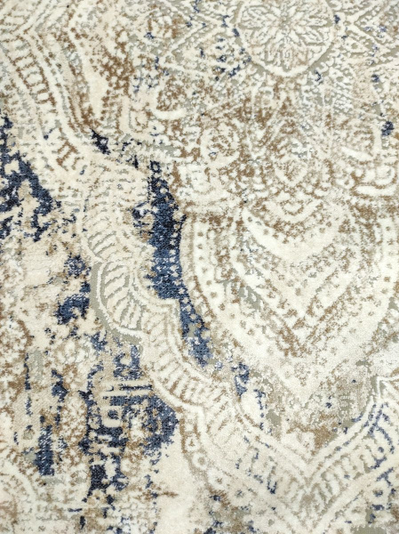 Турецкий овальный ковёр 8908A BEIGE - BLUE