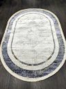 Турецкий овальный ковёр A291D GREY - BLUE