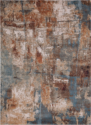 Российский прямоугольный ковёр D861 CREAM-BLUE