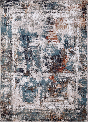 Российский прямоугольный ковёр D865 CREAM-BLUE