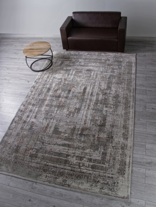 Турецкий прямоугольный ковёр G078G2 D.GREY / BEIGE