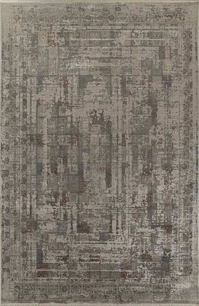 Турецкий прямоугольный ковёр G078J2 D.GREY / BEIGE