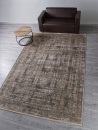 Турецкий прямоугольный ковёр G078J2 D.GREY / BEIGE