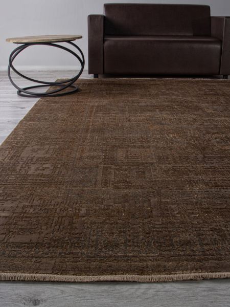 Турецкий прямоугольный ковёр G381K2 BEIGE / D.GREY