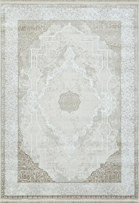 Турецкий прямоугольный ковёр 26702A CREAM / WHITE