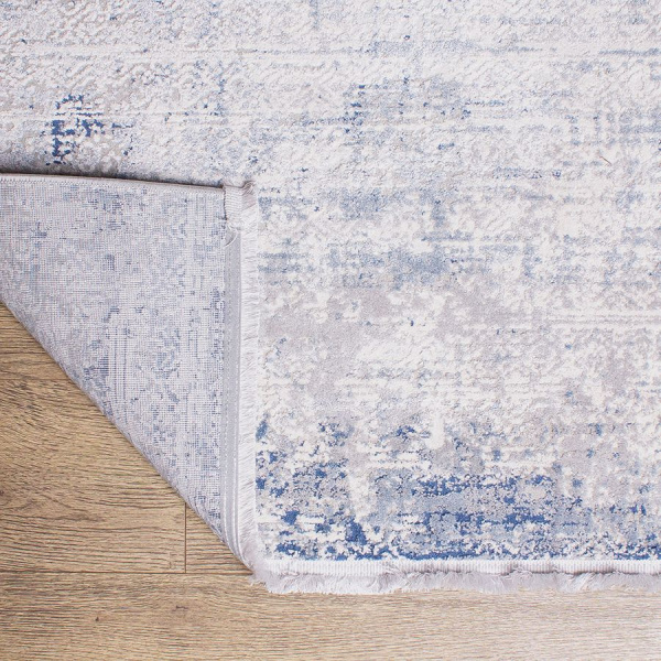 Турецкий овальный ковёр B428F-L-GRAY1/BLUE